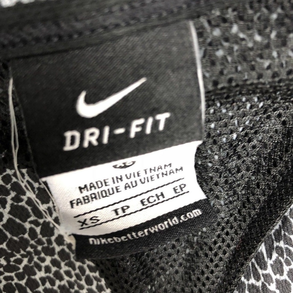 Nike Tank Top Black White Leopard Mesh Racer - Picture 4 of 6